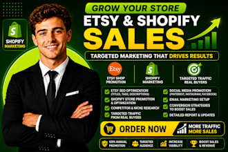 promote etsy shop, shopify marketing, etsy SEO to boost esty sales