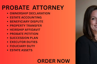 be your probate lawyer for property transfer, succession and beneficiary dispute