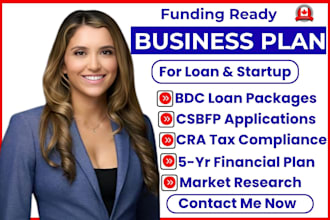 write professional canadian business plan for bdc loans and grants