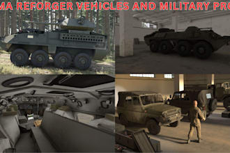 create custom vehicles and military props for arma reforger