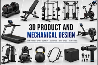 3d product design gym fitness equipment smart device industrial cad model manufa