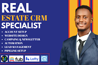 setup real estate CRM lofty idx website ghl boldtrail lofty follow up boss CRM