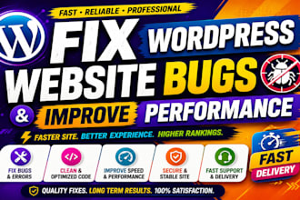 fix wordpress website bugs and improve performance