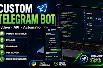 create a professional telegram bot for your business