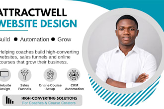 build an attractwell website, CRM and online course
