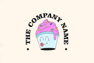 do delicious dessert, cupcake, cake, ice cream, bakery logo any graphic design