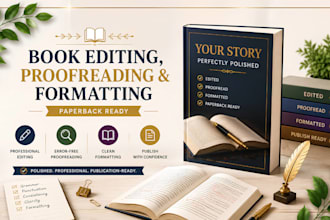 do book editing, book proofreading and book formatting for paperback