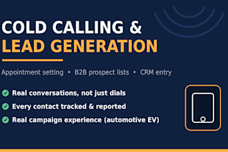do cold calling, lead generation, and appointment setting