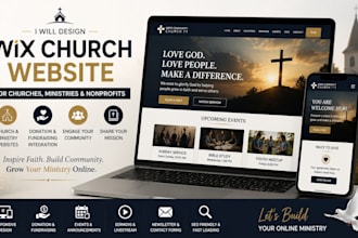 design wix church website ministry website donation and nonprofit website