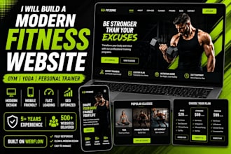 design a gym, fitness, and yoga website on webflow