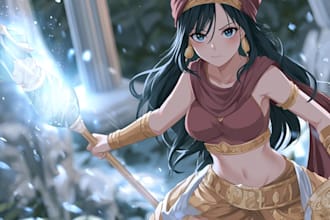 do a character in manga style