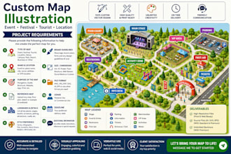 create engaging map infographics for events and travel guides