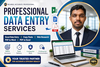 do accurate data entry, excel data entry