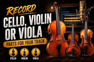 record violin, viola and string section for any projects