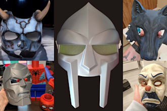 3d print and paint mask custom 3d mask model 3d helmet design stl 3d printing