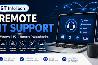 provide professional remote IT support for windows PC