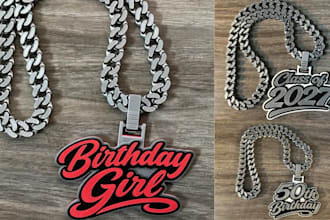 design custom 3d hype chain hip hop pendant cuban chain medallion for you