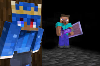 make minecraft youtube thumbnail or pfp in any style