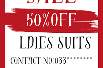 design professional sale poster and flyer for your business