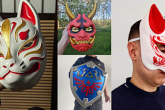 3d mask print and paint 3d helmet halloween cosplay mask anime mask for shipping