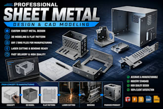 sheet metal design laser cutting fabrication drawing solid works industrial