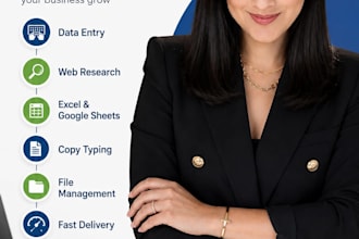 be your reliable virtual assistant for data entry and web research