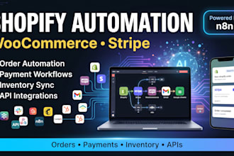 build n8n automation for shopify, woocommerce and ecommerce, ai automation