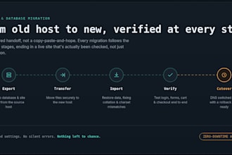 migrate your website and database to a new host with zero data loss