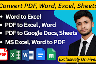 do convert pdf to word, excel, google docs, sheets