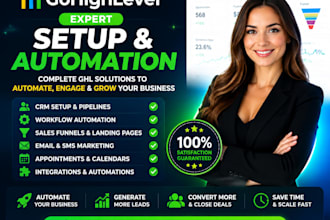 setup and manage gohighlevel website, emails SMS automation sales funnel