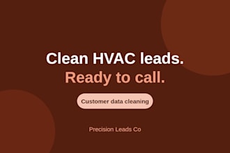 data clean files such as, duplicated leads for companies