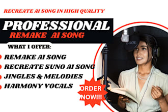 remake ai song recreate suno ai music, beat or backing track with studio quality