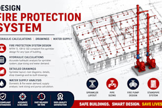 design fire protection system hydraulic calculations   drawings water supply