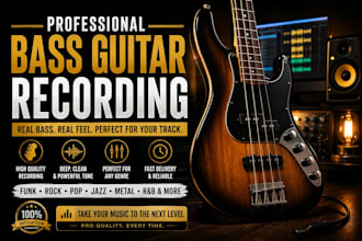 be your groovy bass player and record bass guitar tracks