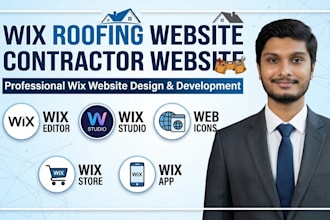 design wix roofing website contractor website