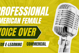 be your female american voice over, youtube, commercial, elearning voice over