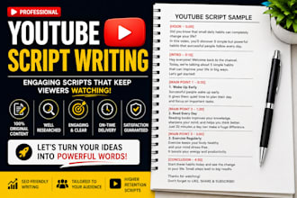 write engaging youtube scripts