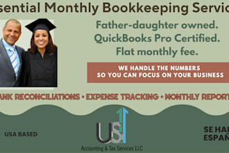 do monthly bookkeeping and provide financial reports