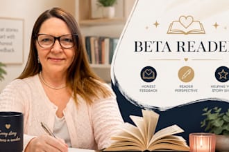 be your alpha beta reader for cozy mystery, dystopian, and litrpg novel