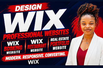 design wix booking website wix restaurant website real estate portfolio website