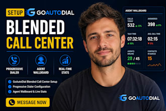 setup goautodial blended call center, progressive dialer, agent wallboard stats