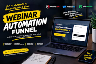 design webinar automation funnel webinarjam, webinarkit, everwebinar webinar jam