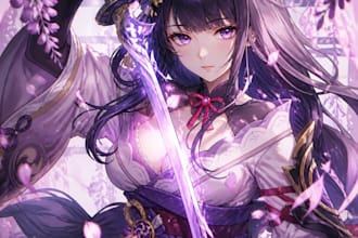 draw beautiful sfw or nsfw anime art illustration