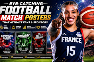 create eye catching football match posters that attract fans and sponsors