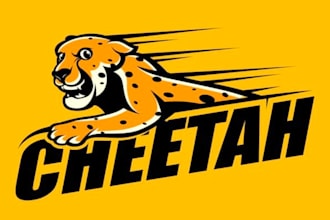 make cheetah mascot logo design with 1 day delivery