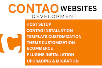 install and develop contao website, fix contao seo template and host migration