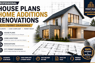 design house plans, home additions, renovations, city permit drawings