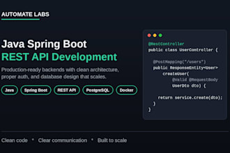 develop a scalable java spring boot rest API