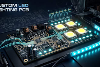 design custom led lighting pcb driver circuit schematic and layout
