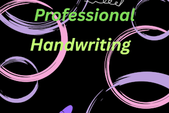 write neat and professional handwritten notes in english